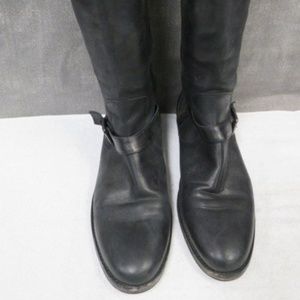 Cole Haan Black Leather Zip Boot 8.5B